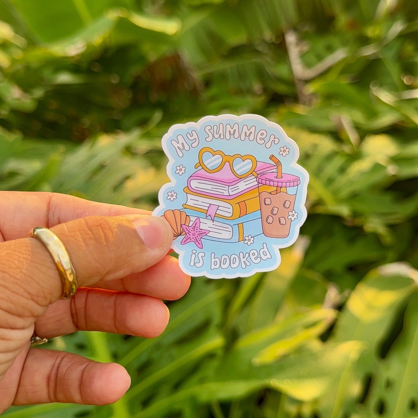 MY SUMMER IS BOOKED - HOLOGRAPHIC VINYL STICKER