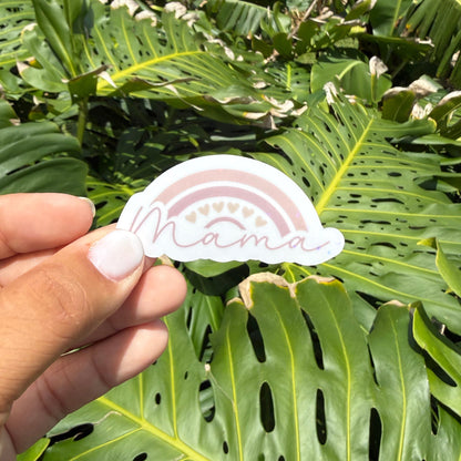 MAMA RAINBOW - TRANSPARENT VINYL STICKER