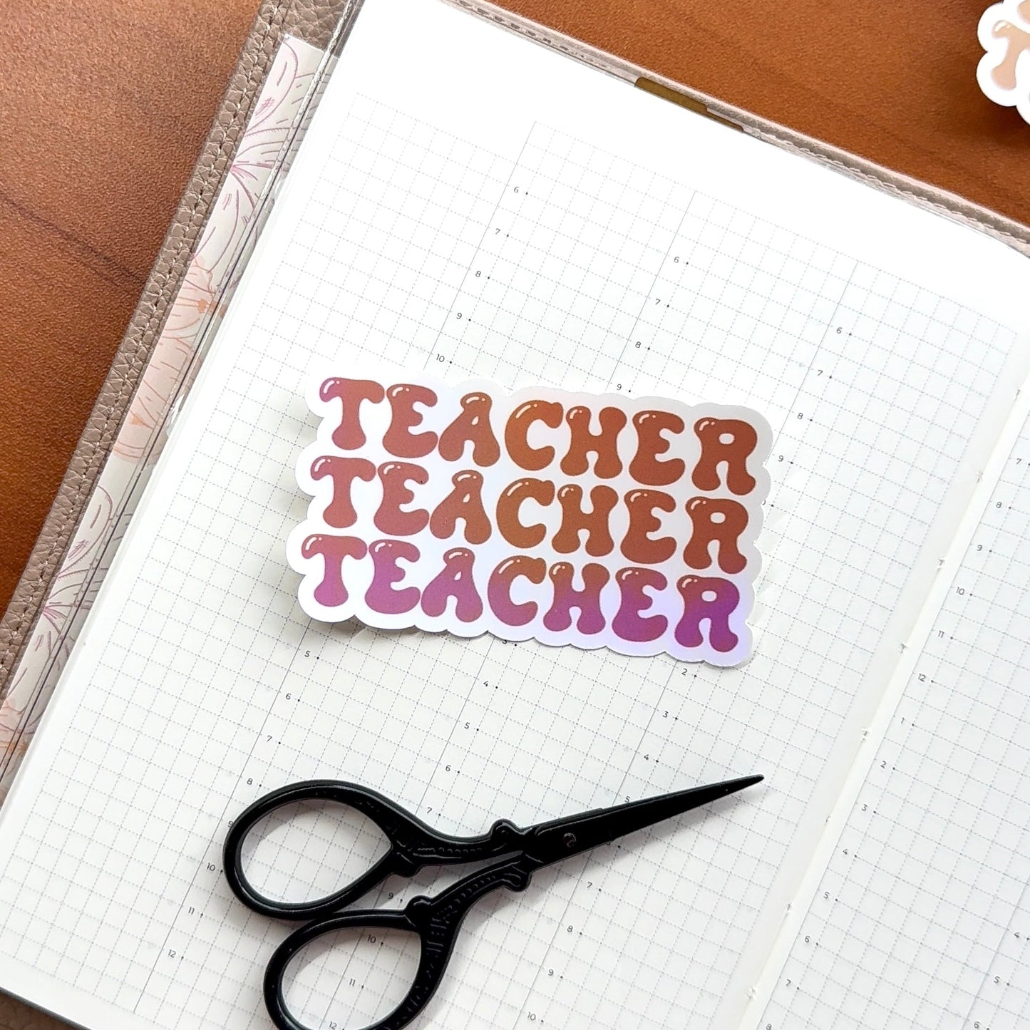 TEACHER BUBBLE - HOLOGRAPHIC VINYL STICKER