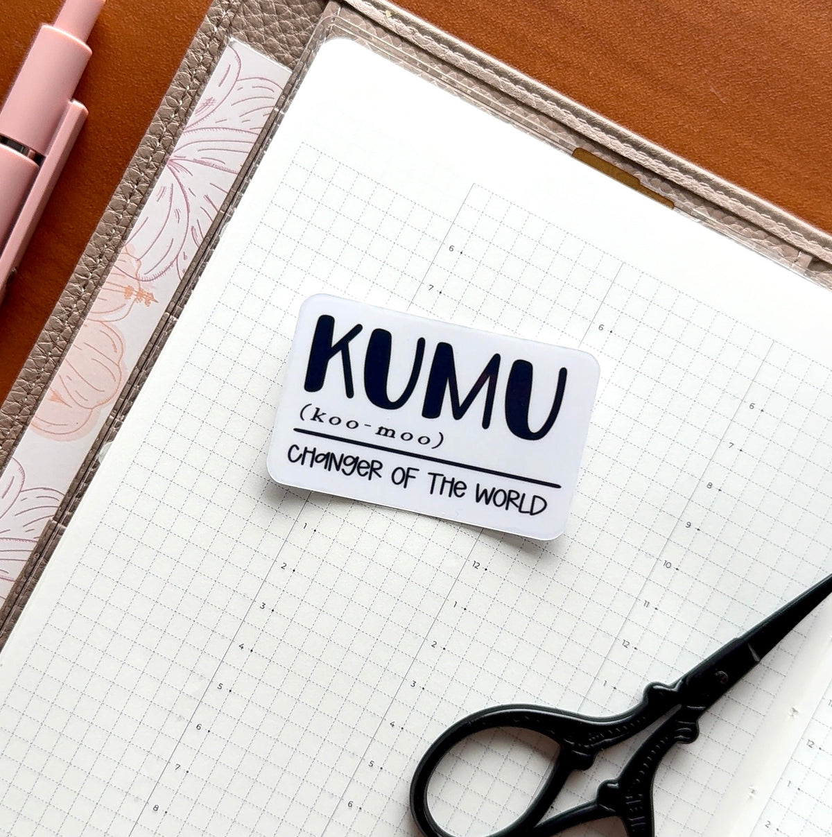KUMU - TEACHER - TRANSPARENT VINYL STICKER