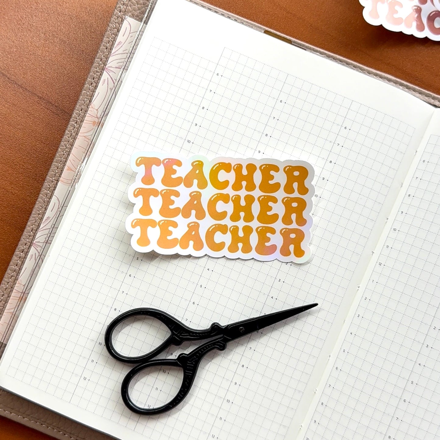 TEACHER BUBBLE - HOLOGRAPHIC VINYL STICKER