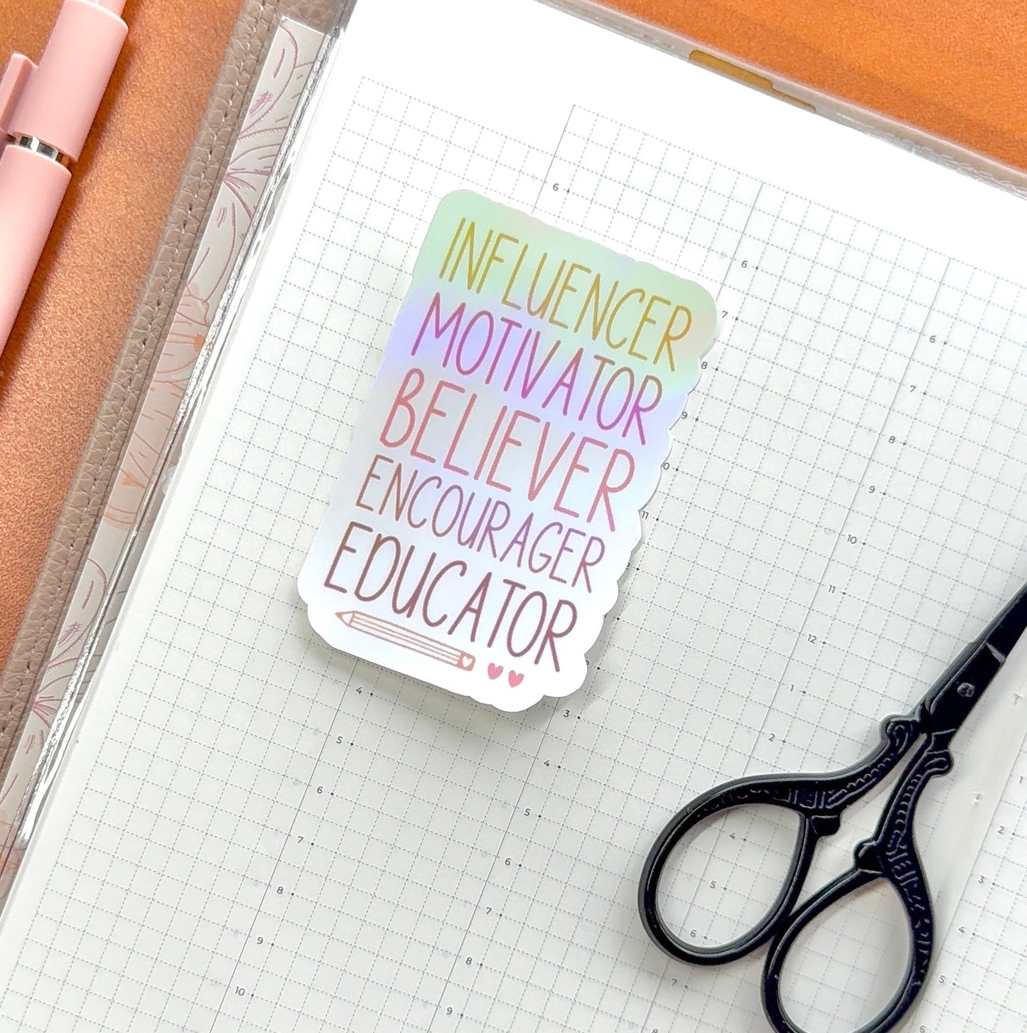 INFLUENCER - HOLOGRAPHIC VINYL STICKER