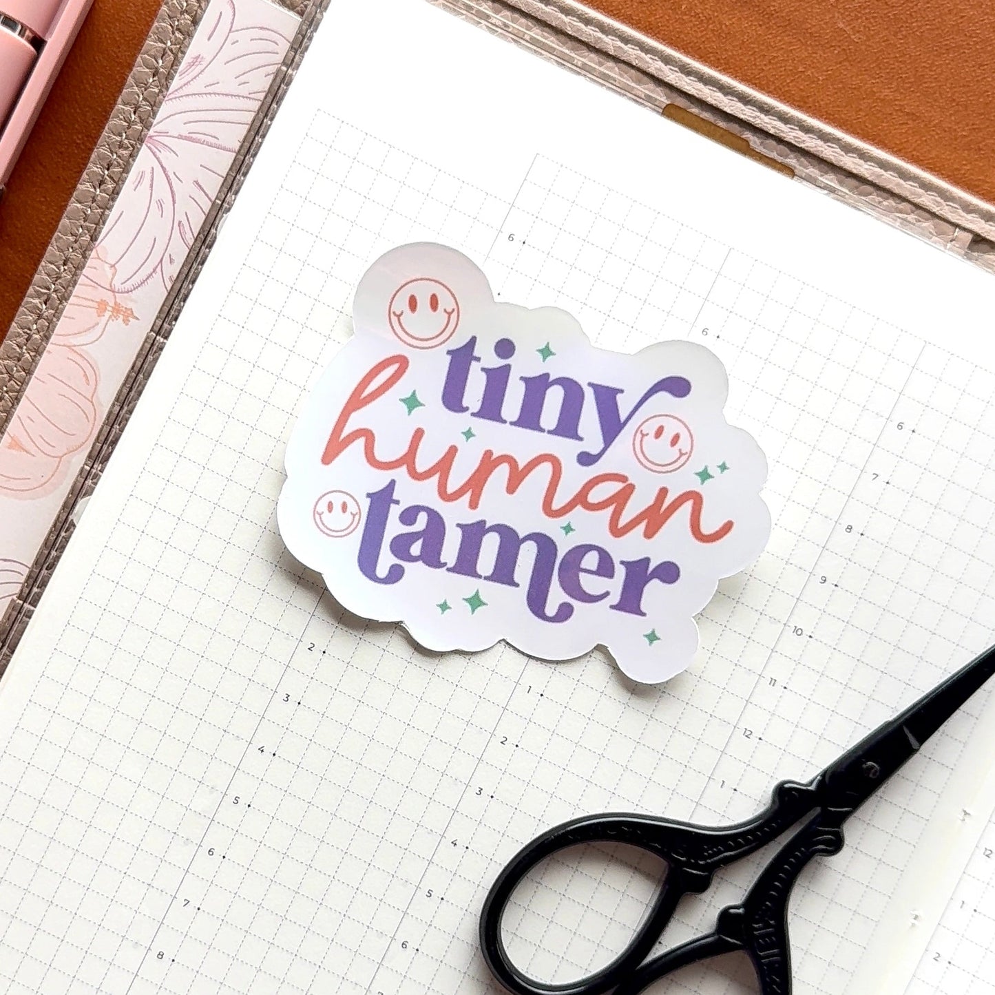 TINY HUMAN TAMER - HOLOGRAPHIC VINYL STICKER