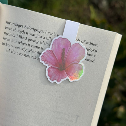 HIBISCUS - DARK PINK - MAGNETIC BOOKMARK