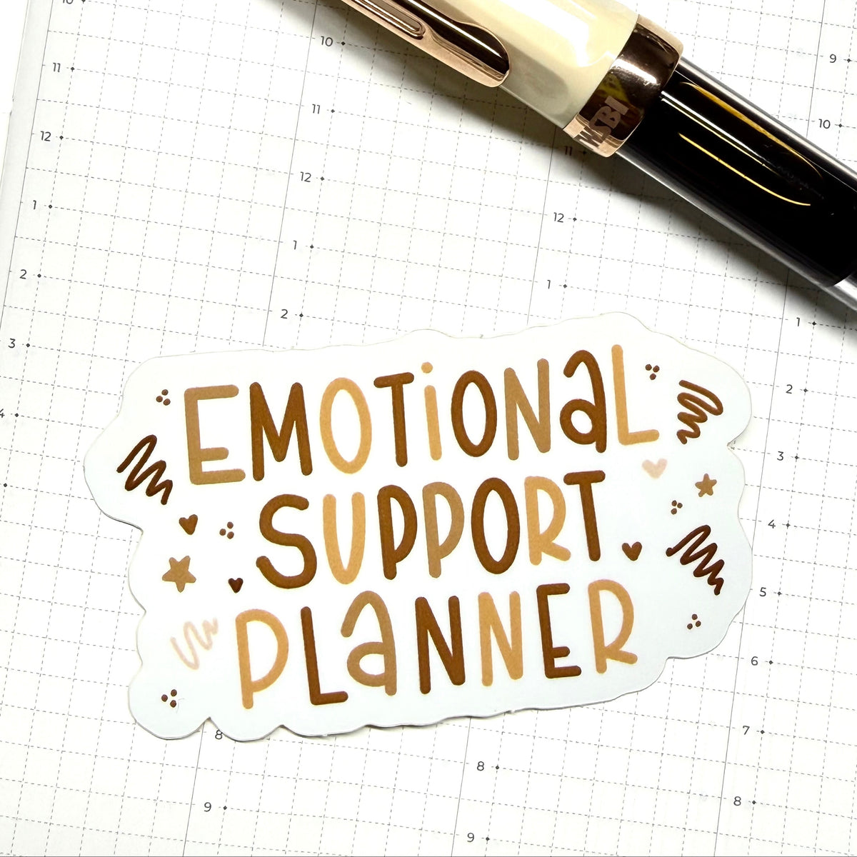 EMOTIONAL SUPPORT PLANNER - GLOSSY VINYL STICKER