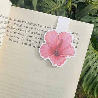 HIBISCUS - LIGHT PINK - MAGNETIC BOOKMARK
