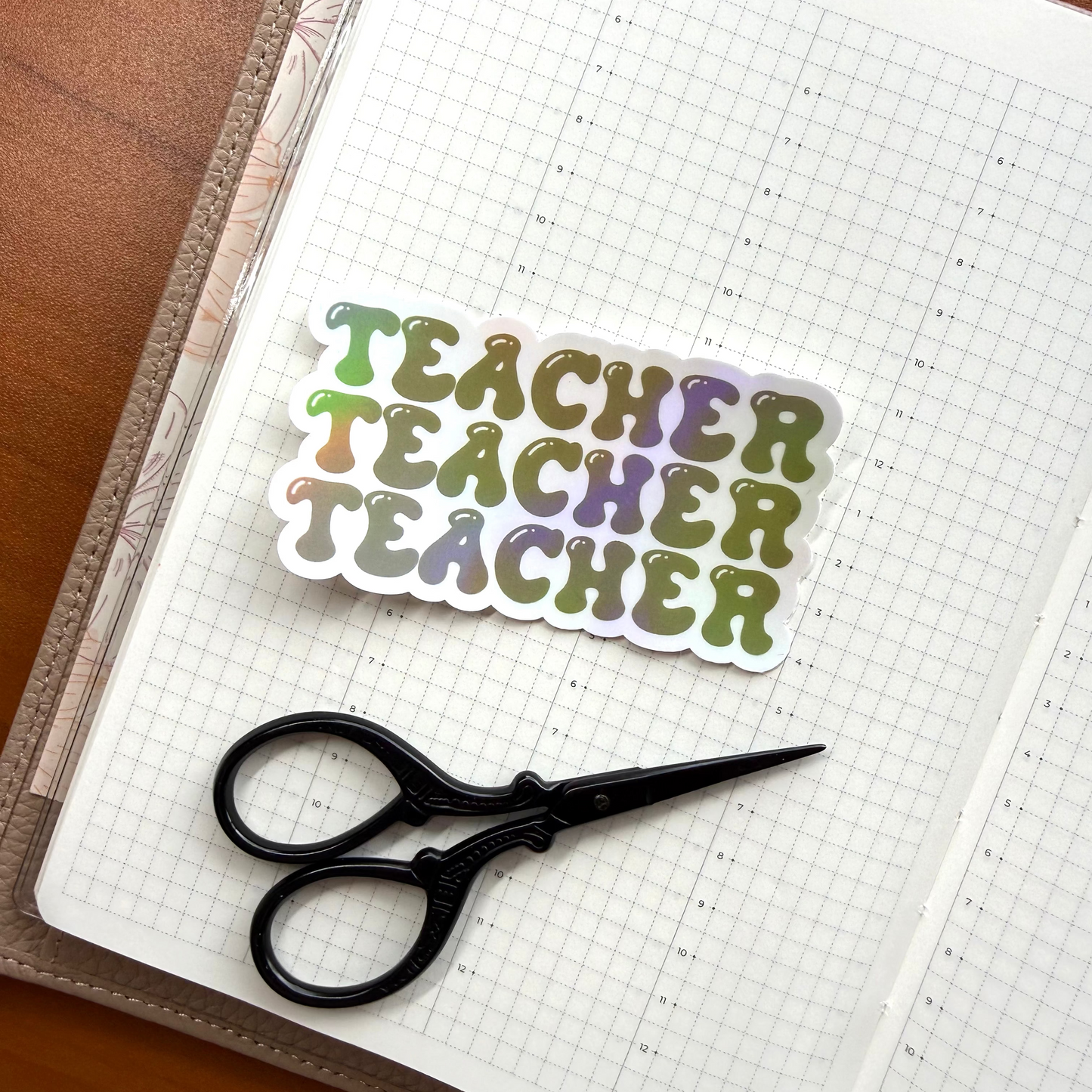 TEACHER BUBBLE - HOLOGRAPHIC VINYL STICKER