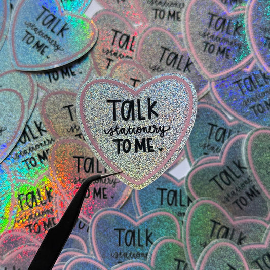 TALK STATIONERY TO ME - PIXIE DUST VINYL STICKER
