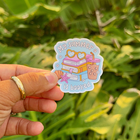MY SUMMER IS BOOKED - HOLOGRAPHIC VINYL STICKER