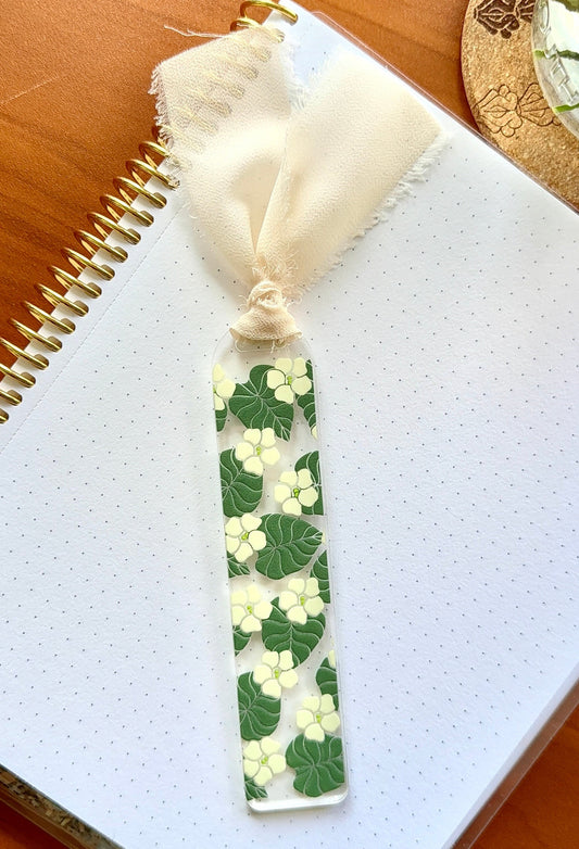 Plumeria Petals Acrylic Bookmark