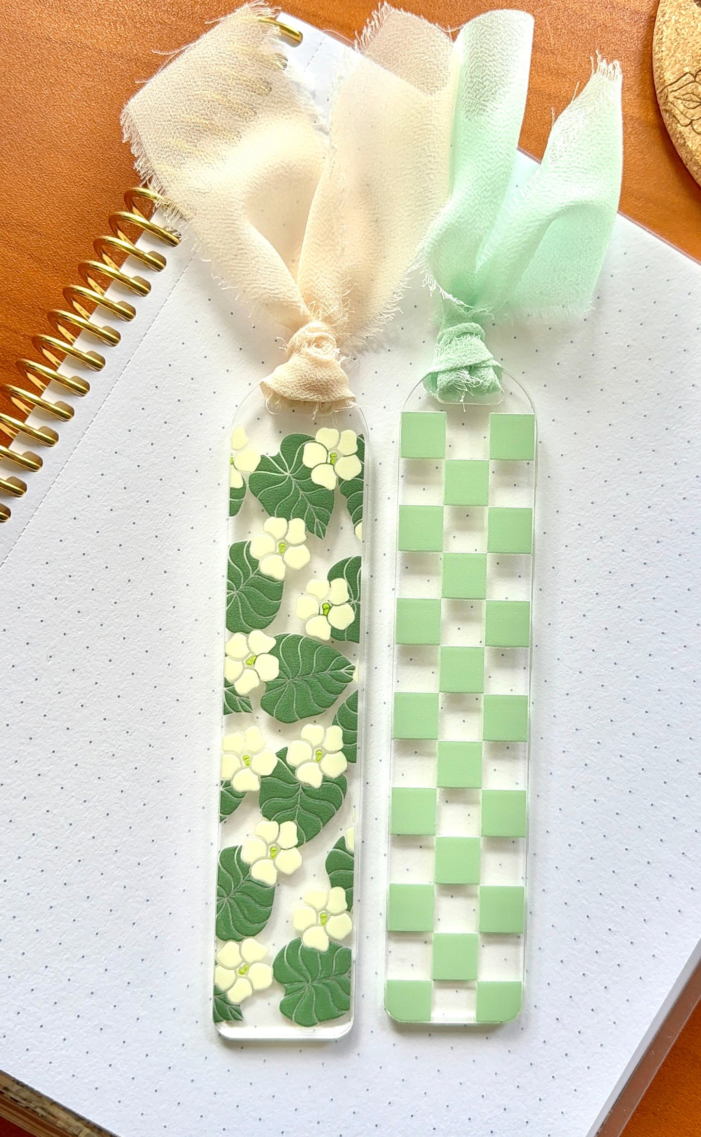 Plumeria Petals Acrylic Bookmark