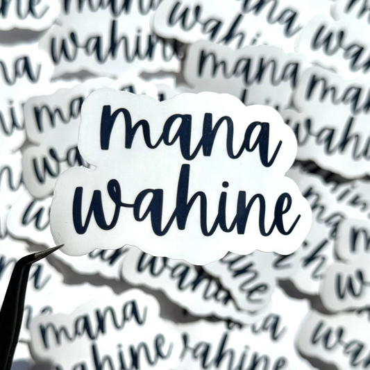MANA WAHINE - POWERFUL WOMAN - TRANSPARENT VINYL STICKER